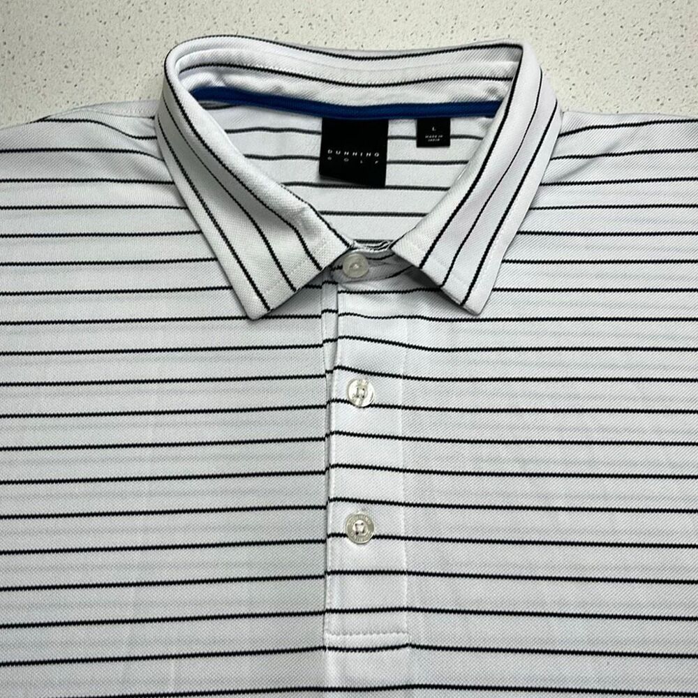 Dunning Golf Striped Performance Polo Men’s Large